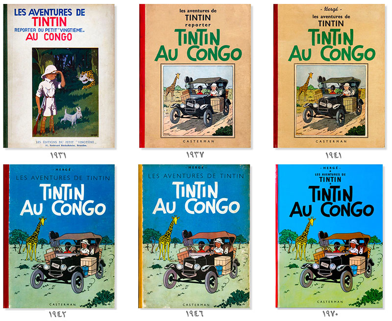 نسخه‌های کتاب تن‌تن در کنگو